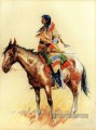 Une race Far West américain cow boy Indien Frederic Remington